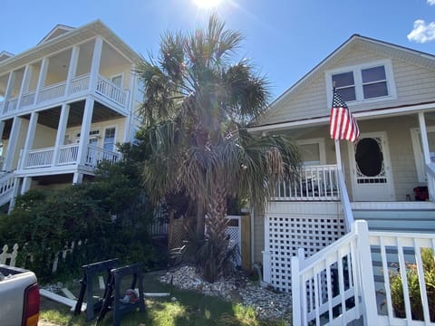 Far left is the private apartment entrance, parking and patio!