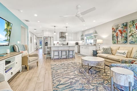 View of living room and kitchen from the lanai.