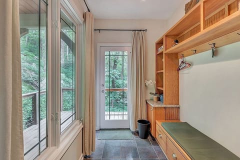 Mudroom entrance for ski equipment and lots of terrific storage!