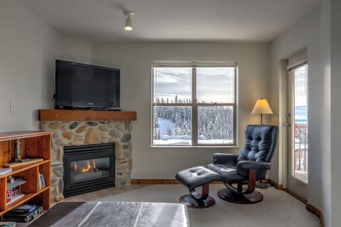 Cozy Living Room with a Gas Fireplace