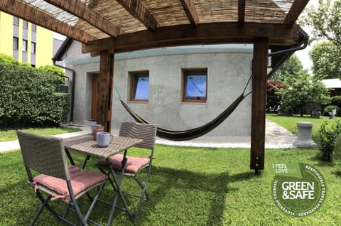 Sit under shaded gazebo or chill in the hammocks