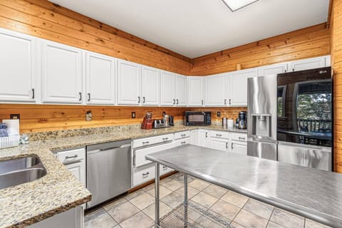 Small but mighty and fully stocked kitchen!