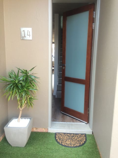 Entrance to the apartment from inside a security complex