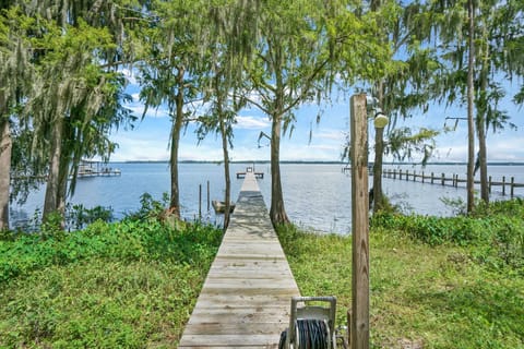 View out to the dock.