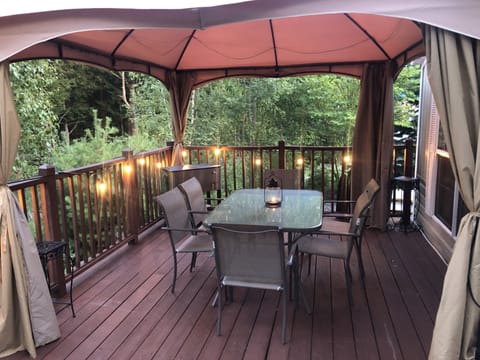 Deck with canopy - seating for 6 (Canopy taken down in the winter)