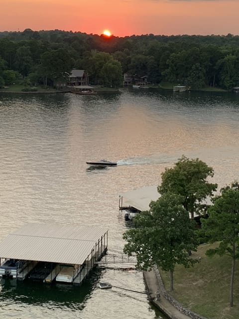 Sunset looking out of the guest bedroom.