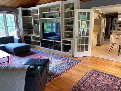 Large TV and sound system