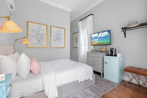 Mini Fridge and Flat Screen TV