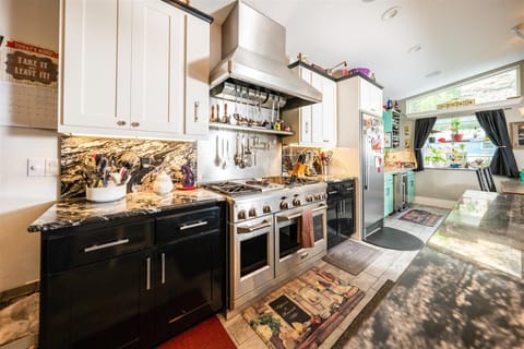 Huge gourmet kitchen.