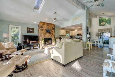 Relax in our open concept living room with cozy seating and a welcoming atmosphere