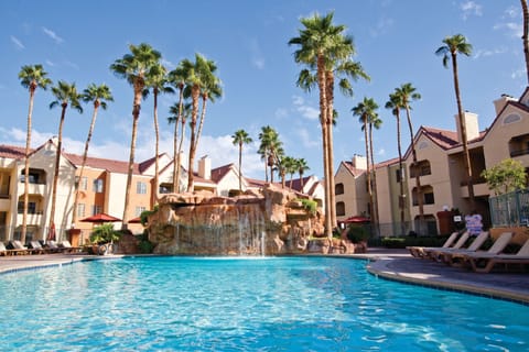 Take in gorgeous views while lounging around the on-site outdoor pool.