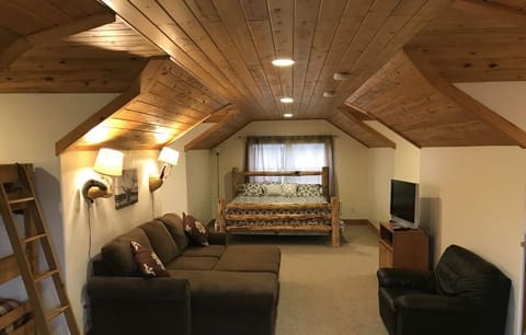 Beautifully appointed loft area with kitchenette and bathroom. 