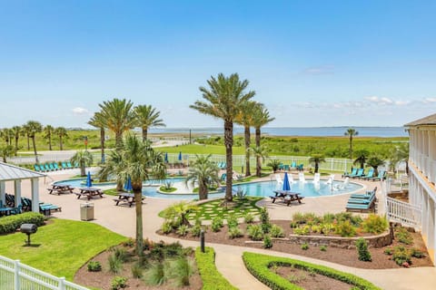 View from huge balcony patio - Pointe West's Sunset Pool, Lazy River, Hot Tub