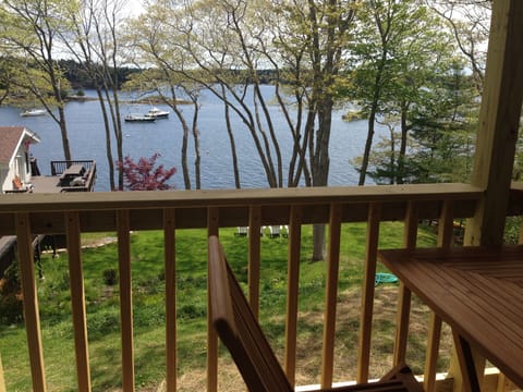 View from the upstairs balcony.  Watch the sunrise and enjoy a cup of coffee!