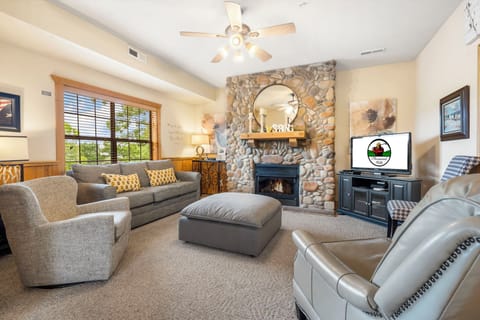 Living Room with Cable TV, Sleeper Sofa, and Seasonal Gas Fireplace