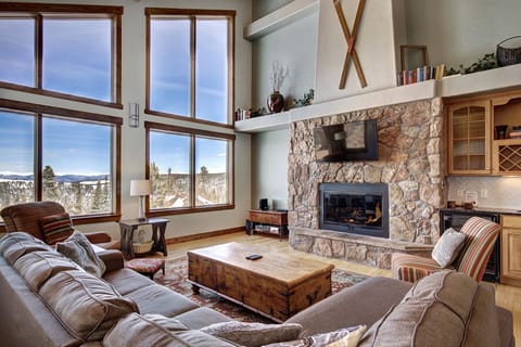 Cozy open living room with wonderful views