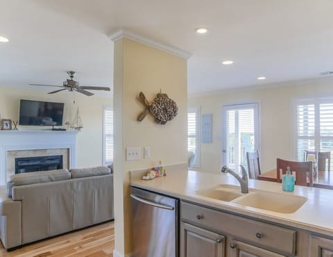 View from kitchen looking into Living and dining area