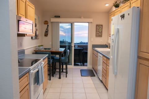 Full kitchen and nook with all the amenities. Balcony access. enjoy the view.