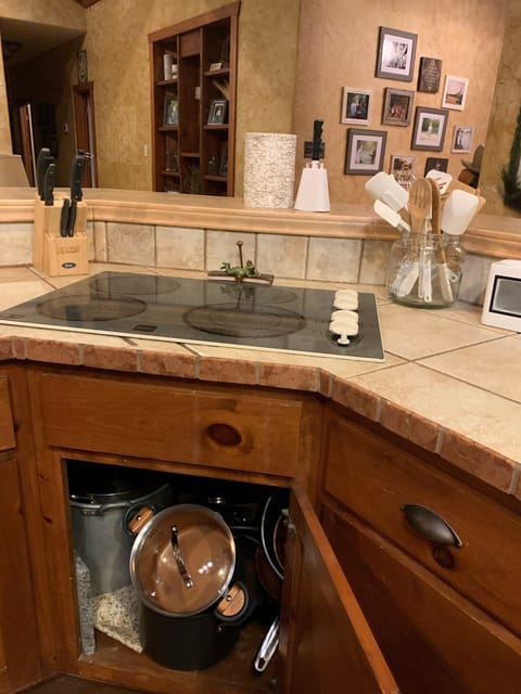 Fully stocked kitchen 