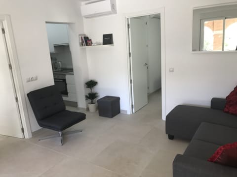 living area towads kitchen and second ensuite bedroom