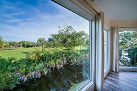 Fantastic floor to ceiling windows with golf course views
