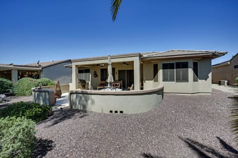 Backyard view looking toward the home
