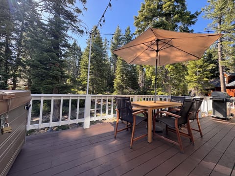 Summertime outdoor seating area
