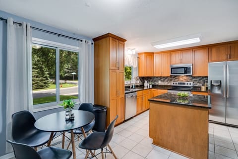 Remodeled fully stocked kitchen. Includes all stainless steel appliances.