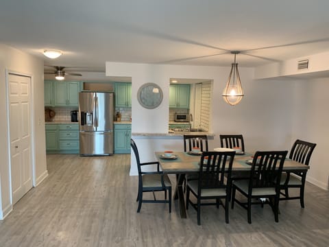 Dining room and kitchen