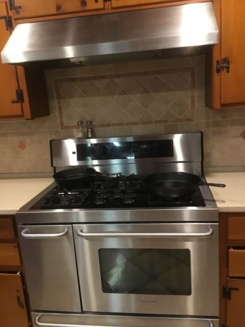 Large stainless gas stove