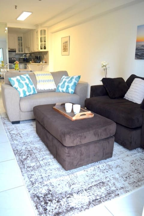 Cozy seating area with a sofa bed