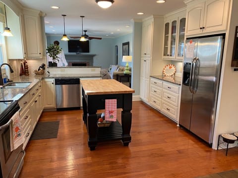 kitchen with large island