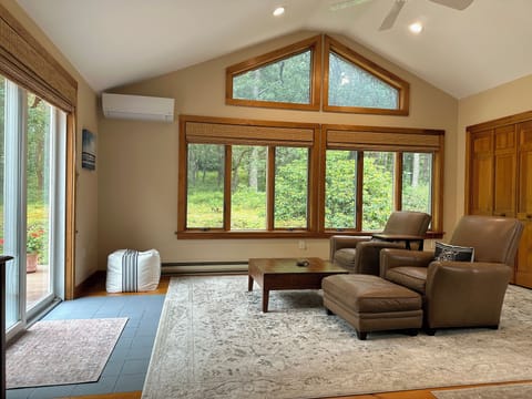 Family Room with Vaulted Ceiling