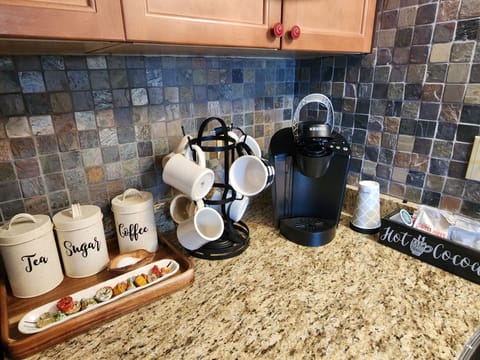 Keurig coffee bar.  Complimentary K Cups.