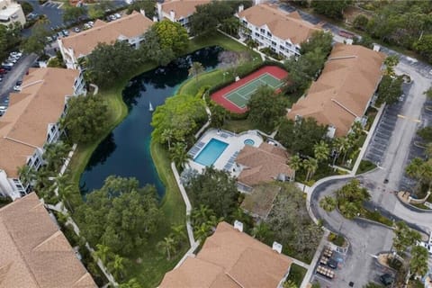 Overhead view of complex. 