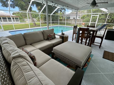 Float in warm bliss;  hear the waves or tropical birds. View a launch~