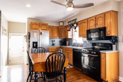 Catch up with family around the dining table.