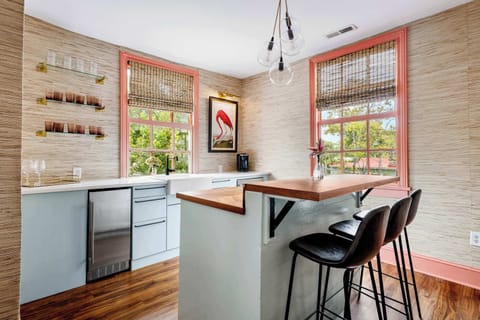 "Speakeasy" off the third floor living room adding to the hangout space