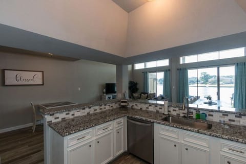 Beautiful view of the lake from the kitchen!