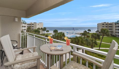 Balcony view from our Ocean View Condo in New Smyrna Beach