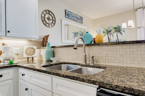 More kitchen amenities. The kitchen has a Keurig coffeemaker and most small appliances you will need