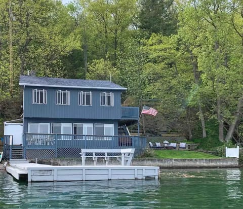 view from south; dock/deck color changed in 2021