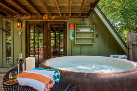 HOT TUB •  Soak away the sore muscles from your day of adventures.