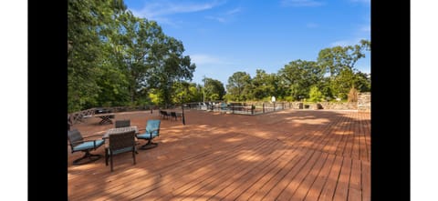 Outside deck pool area