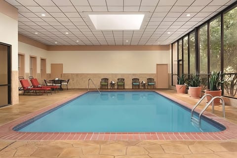 Swim a few laps in a bright, serene indoor pool.