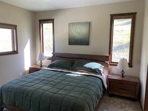 Forest (Main) Bedroom - King Bed with attached Bathroom (View NE)