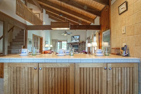 You can sit at the bar to eat or to serve your family.