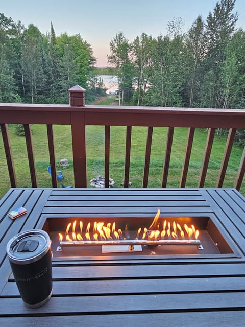 Gas Fireplace on deck