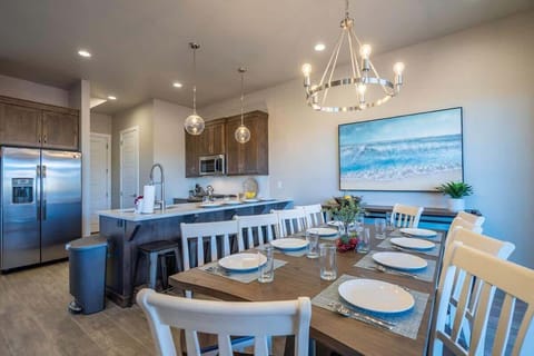Dining area open to kitchen