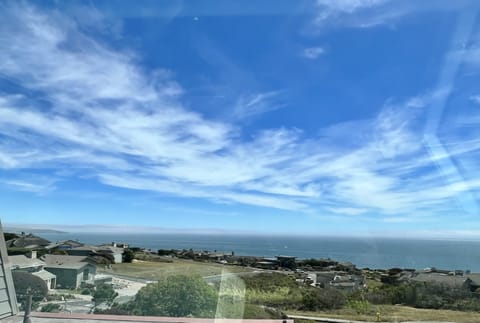 Ocean view from the Rapunzel suite queen bed.